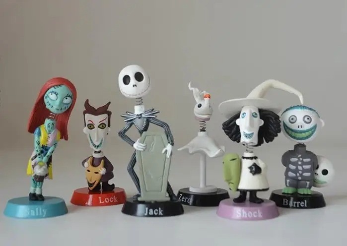 6 Pcs/Set - Jack Skellington Sally Nightmare Before Christmas Action Figure Toy