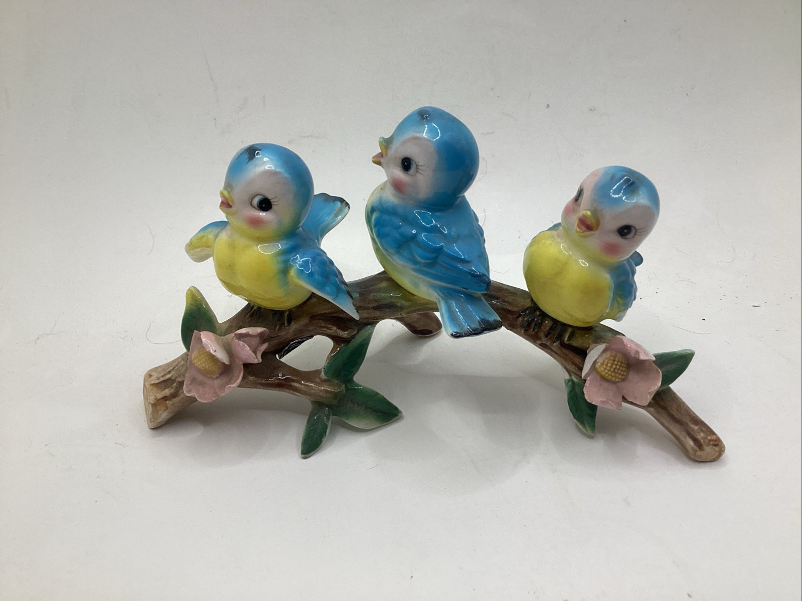 Vintage Norcrest Japan Blue Birds on a Branch MCM Vintage Norcrest Japan Blue Birds on a Branch MCM