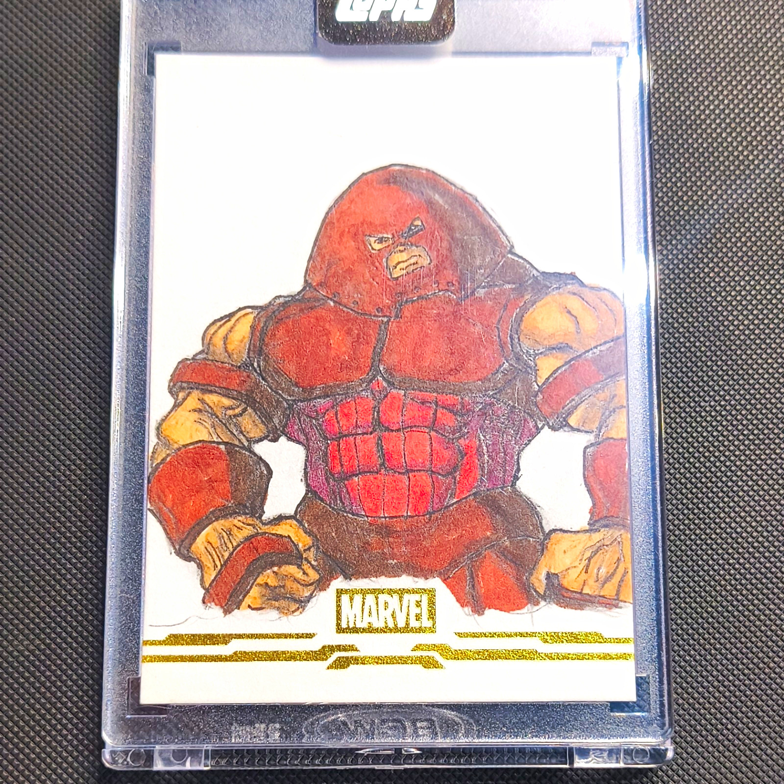topps 2026 topps marvel mint juggernaut original sketch card auto de capua topps 2026 topps marvel mint juggernaut original sketch card auto de capua