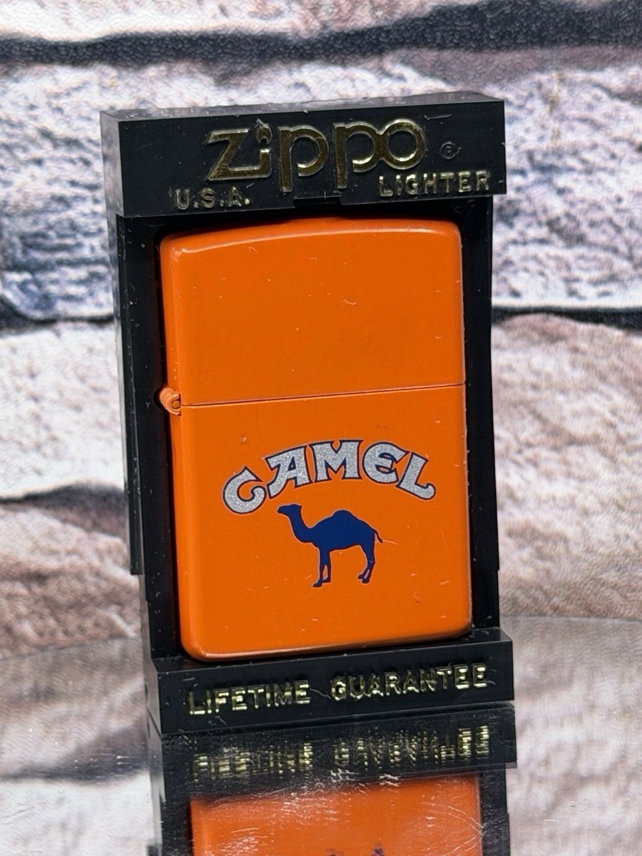Vtg 1992 Zippo Camel The Beast Emblem Matte Orange Brass Lighter Mint In Box Vtg 1992 Zippo Camel The Beast Emblem Matte Orange Brass Lighter Mint In Box