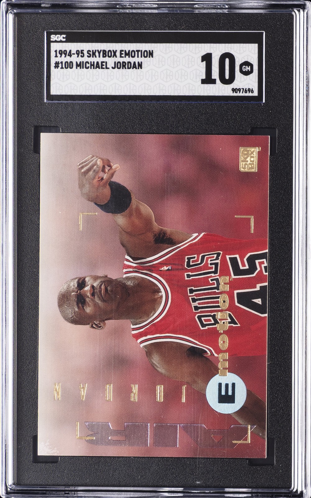 1994-95 SKYBOX EMOTION #100 MICHAEL JORDAN SGC 10