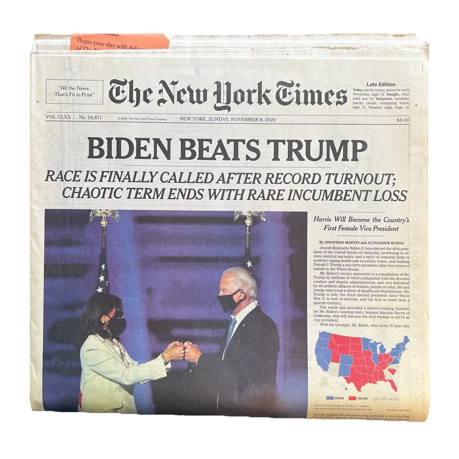 November 8 2010 New York Times - Biden Beats Trump November 8 2010 New York Times - Biden Beats Trump