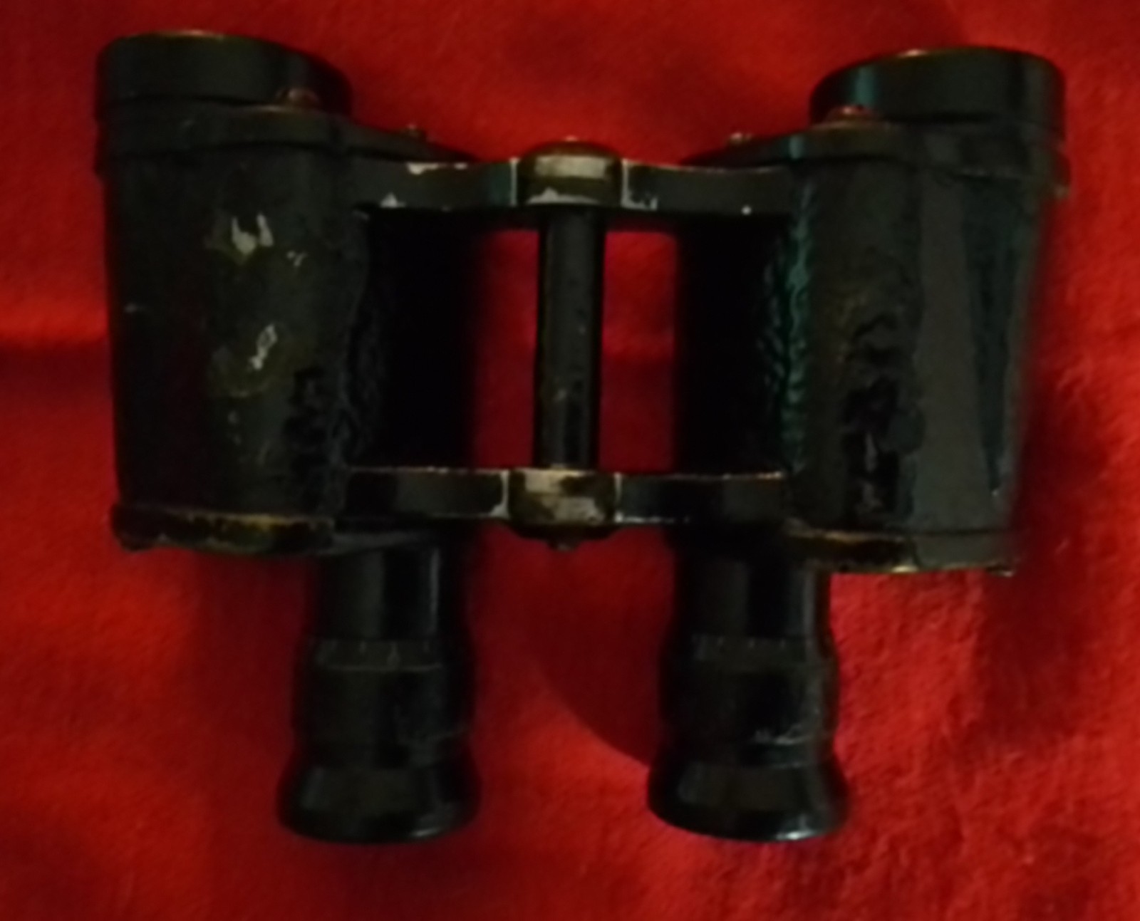 WWII British Bino Prisim No2 Mk3 Binoculars with Khaki P37 Web Gear Canvas  Case