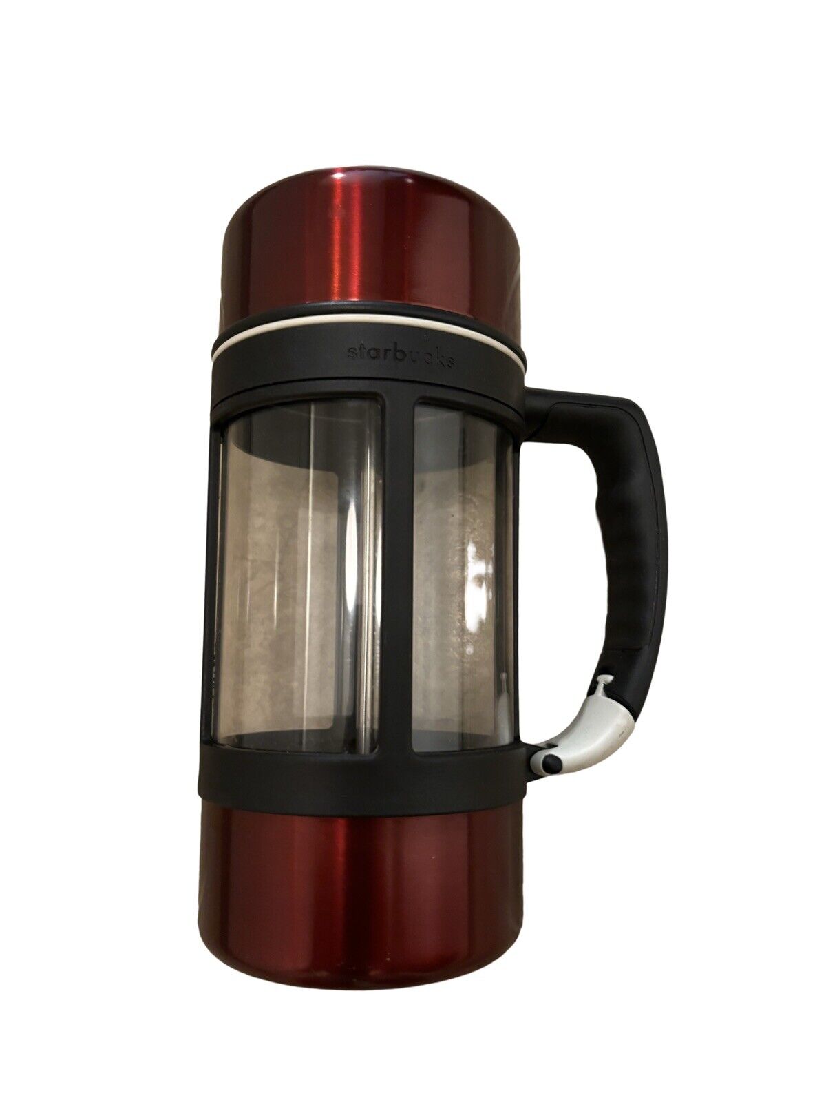 Starbucks 2004 24oz. Cherry Red  Extreme French Coffee Press w Carabiner Handle