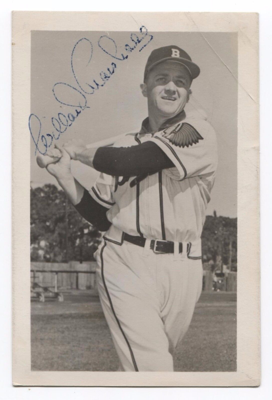 Willard Marshall Vintage Signed Photo Post Card Autographed Baseball Signature
