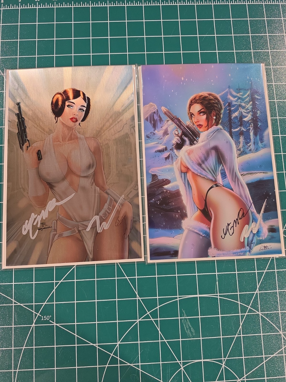 Star Whores #1 And #2. Metal Variant - Divinity Comics. Signed Star Whores #1 And #2. Metal Variant - Divinity Comics. Signed