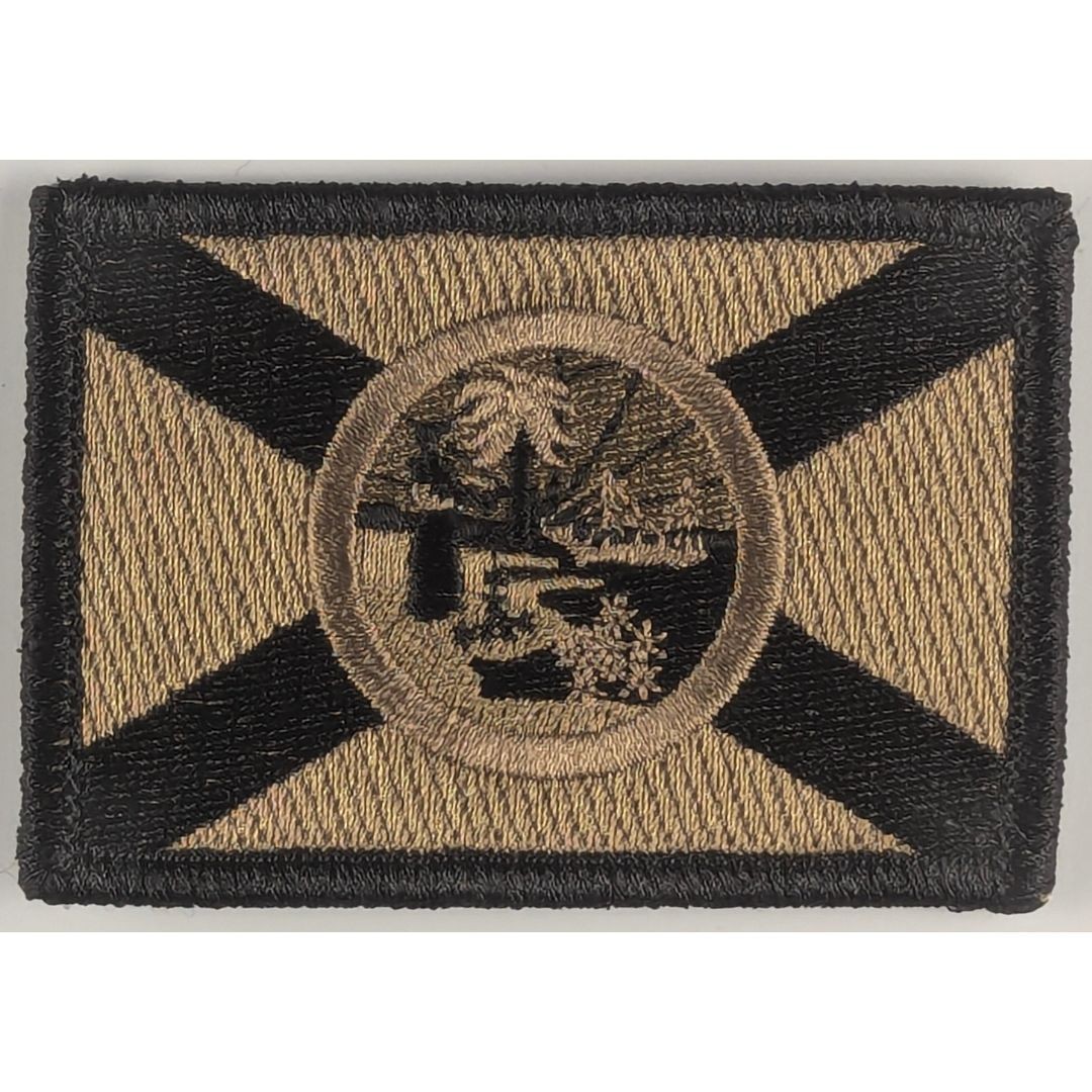 Florida State Flag Patch; Subdued Coyote Brown OCP; Hook Fastener Tactical Patch Florida State Flag Patch; Subdued Coyote Brown OCP; Hook Fastener Tactical Patch