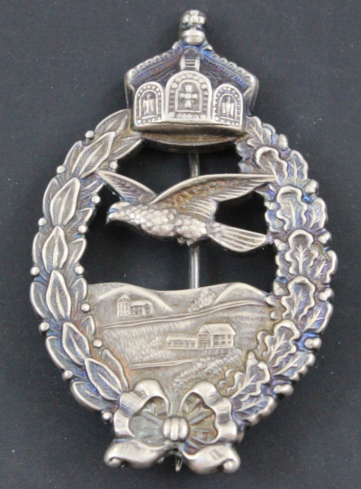 Imperial German WWI Prussian Cutout Retired Pilot Badge Meybauer Berlin