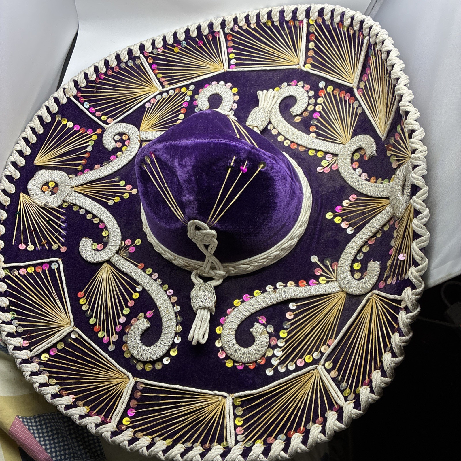 Salazar Pigalle XXXXX Purple Colorful Mexican Sombrero Mariachi Hat Vintage Salazar Pigalle XXXXX Purple Colorful Mexican Sombrero Mariachi Hat Vintage