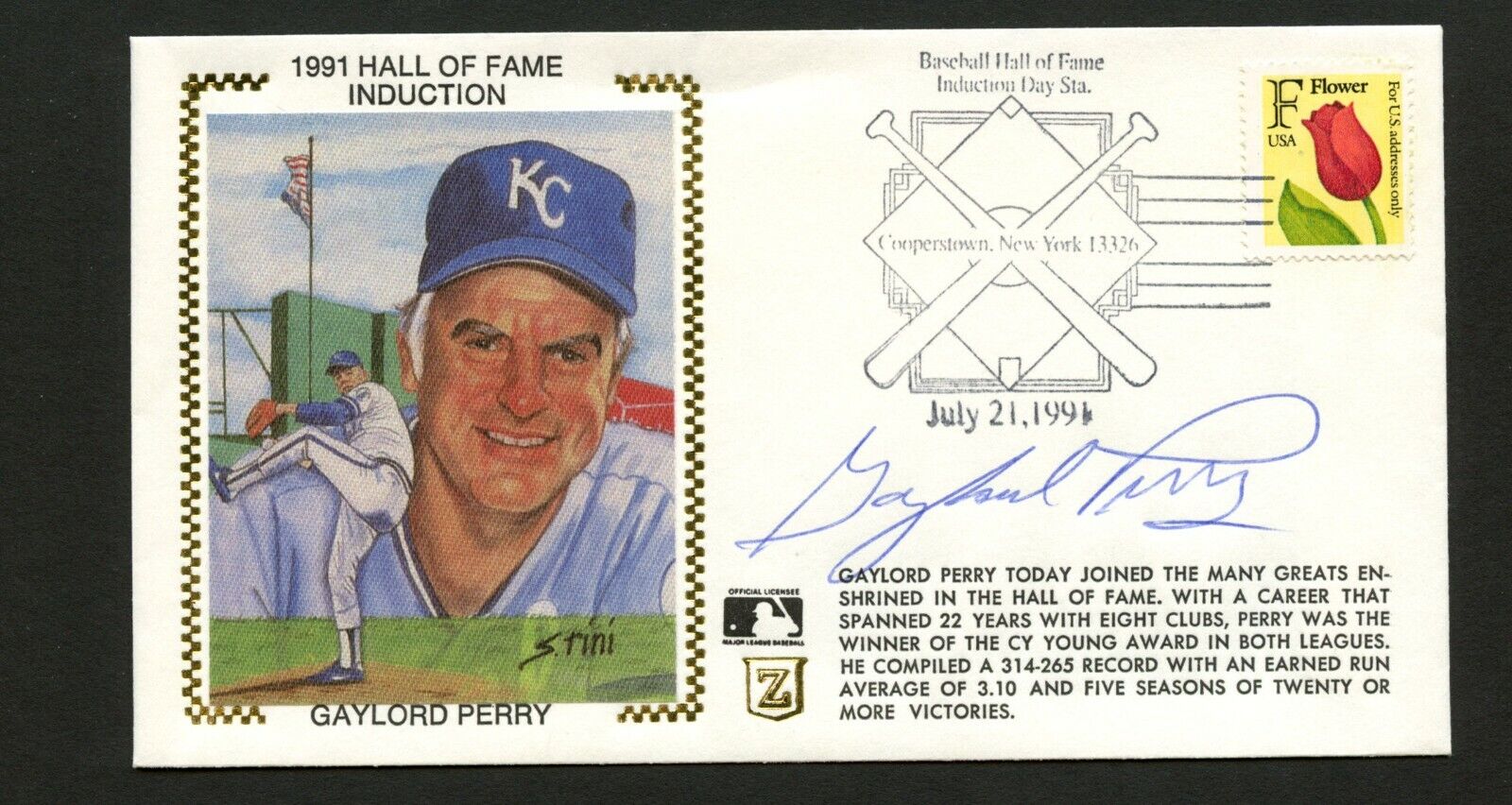 Gaylord Perry signed autograph auto Postal cover American Baseball Player PC252