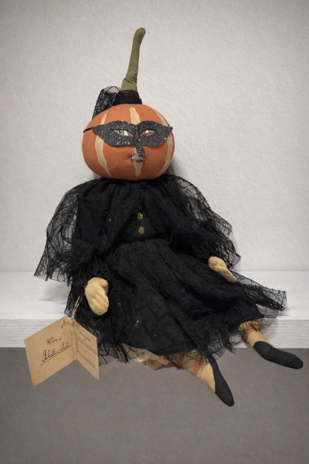 Vtg Joe Spencer Gathered Traditions Masked Pumpkin Witch 17 Vtg Joe Spencer Gathered Traditions Masked Pumpkin Witch 17