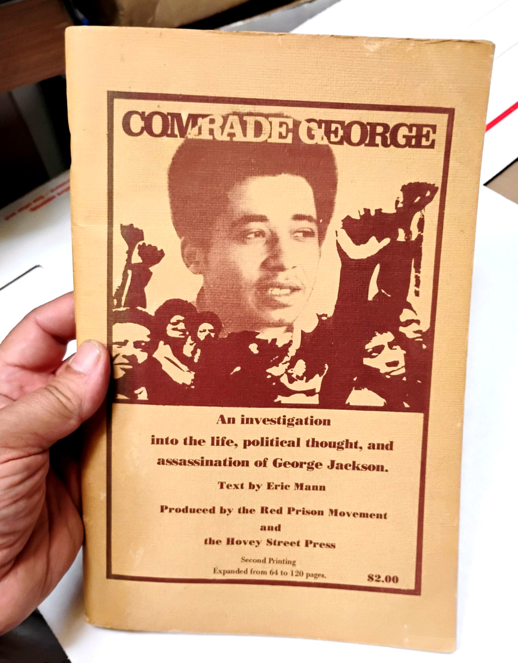 COMRADE GEORGE JACKSON E. Mann 1972 RED PRiSON Movement Black Panther Party BPP COMRADE GEORGE JACKSON E. Mann 1972 RED PRiSON Movement Black Panther Party BPP
