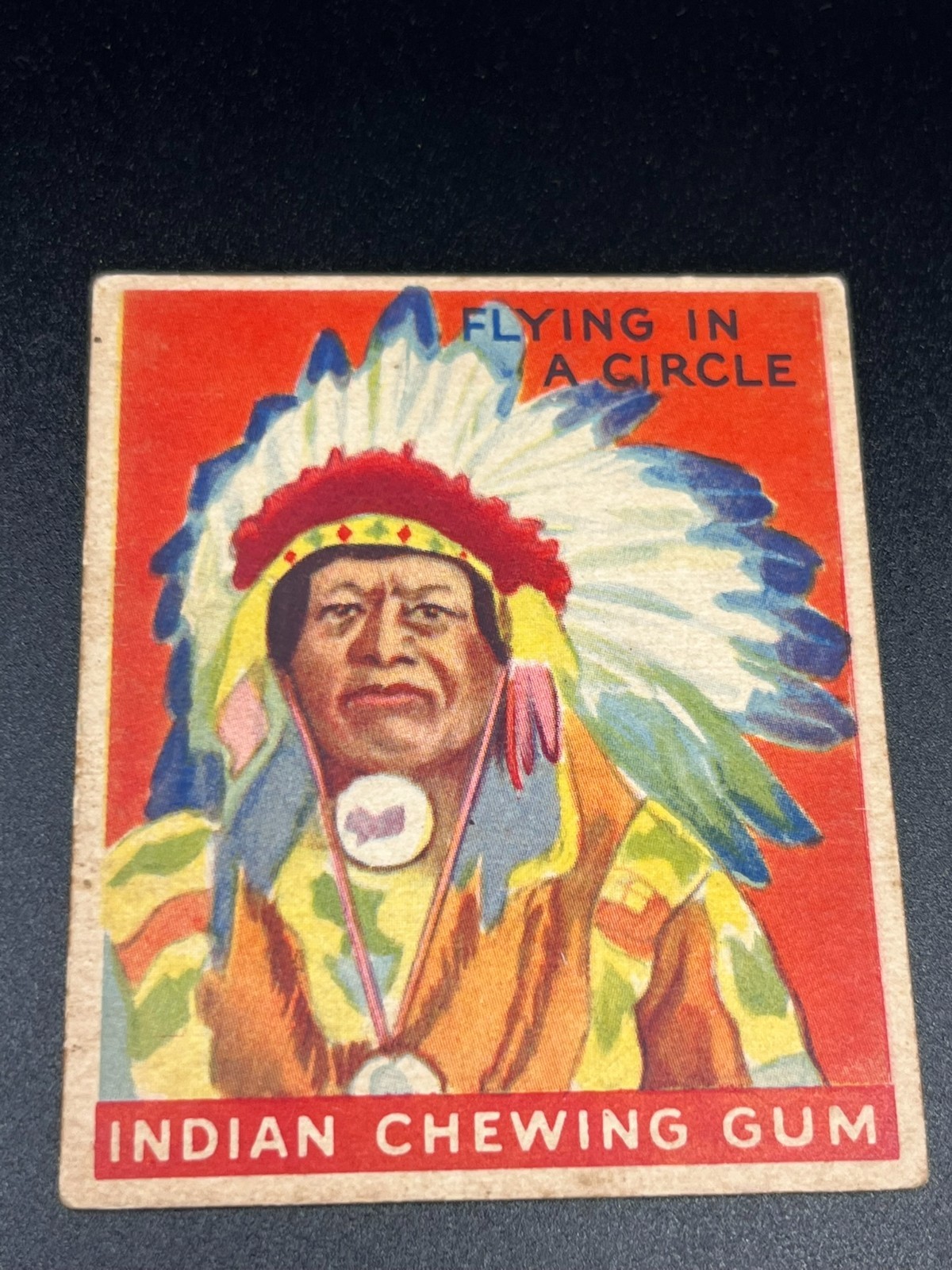 1933 Goudey Indian Gum R73 #133 Flying-in-a-Circle 192 Back Vintage Card 1933 Goudey Indian Gum R73 #133 Flying-in-a-Circle 192 Back Vintage Card