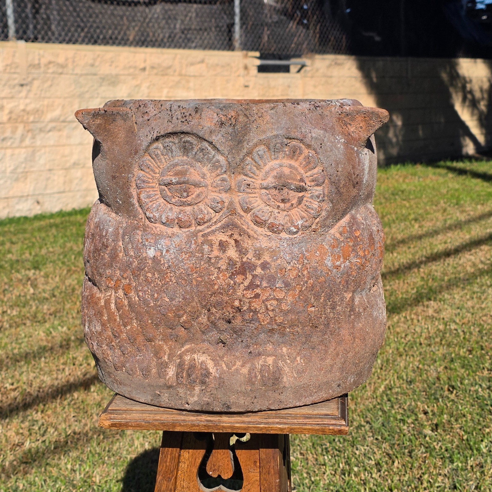Vintage Large Owl Planter Heavy Clay Terracotta Pot 1970s Rustic Garden 13\ Vintage Large Owl Planter Heavy Clay Terracotta Pot 1970s Rustic Garden 13\