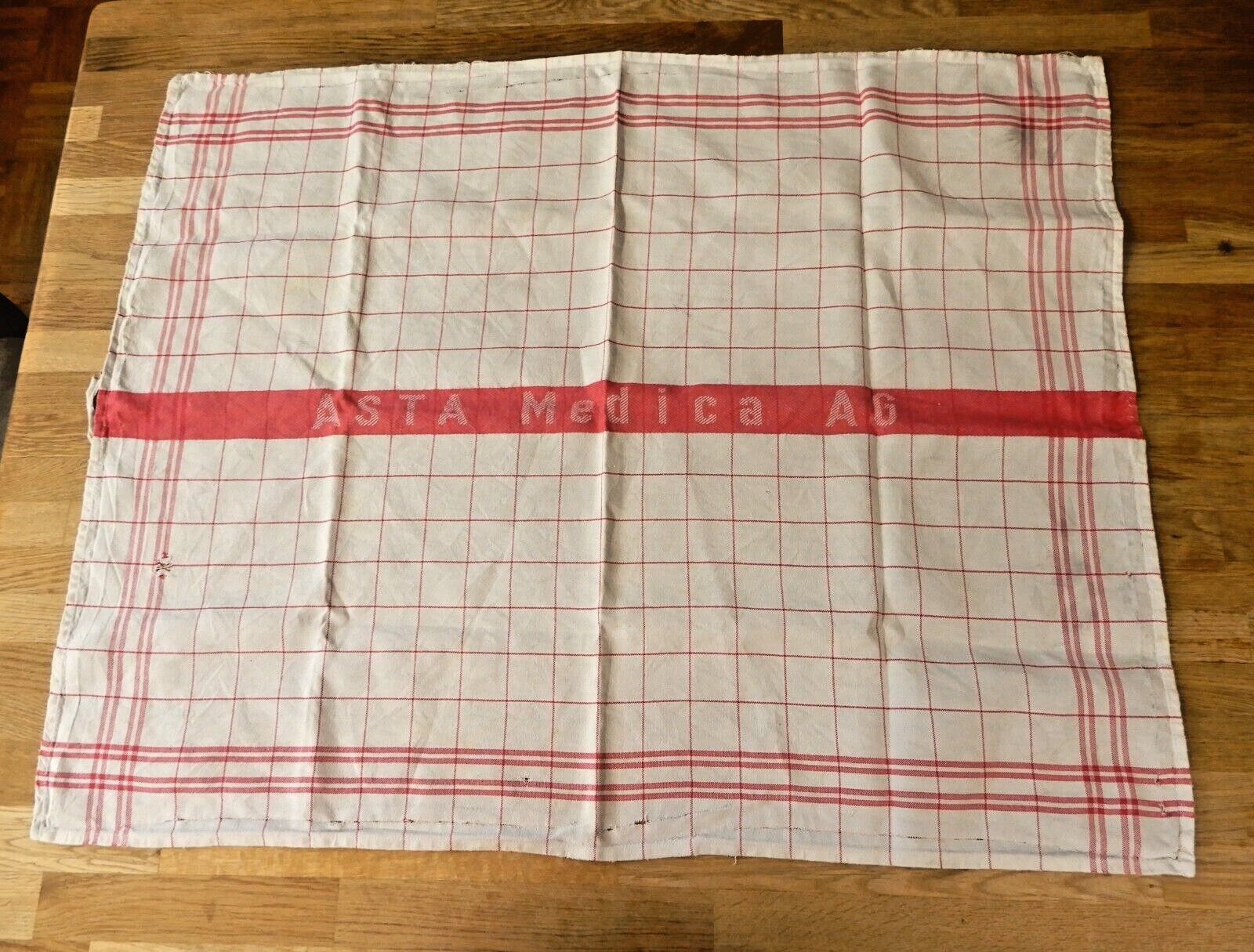Tea towel, hand towel, old, ASTA MEDICA AG, Frankfurt/Main, rarity