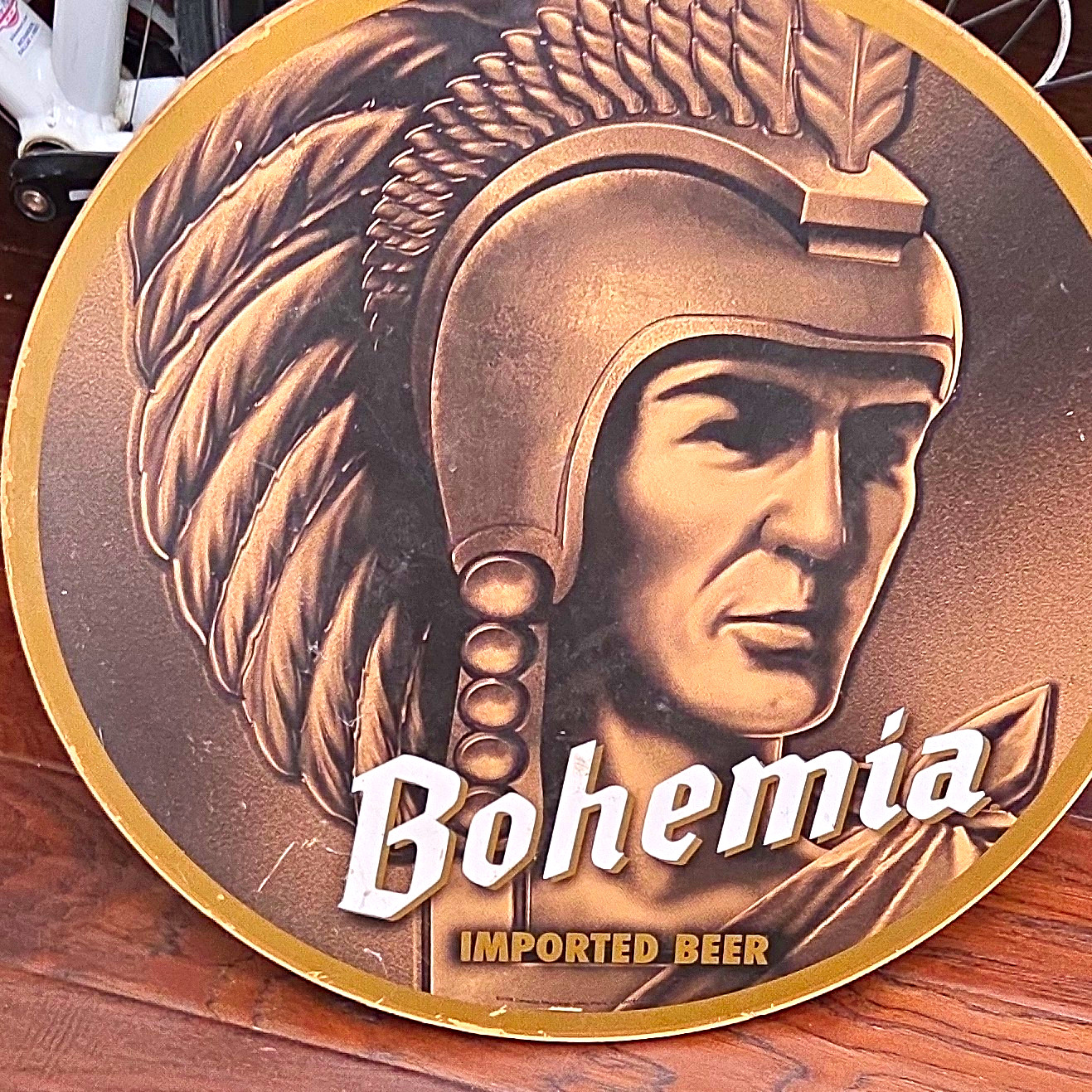 Bohemia Imported Beer Round Wooden Sign - Breweriana Theme Decor Bohemia Imported Beer Round Wooden Sign - Breweriana Theme Decor