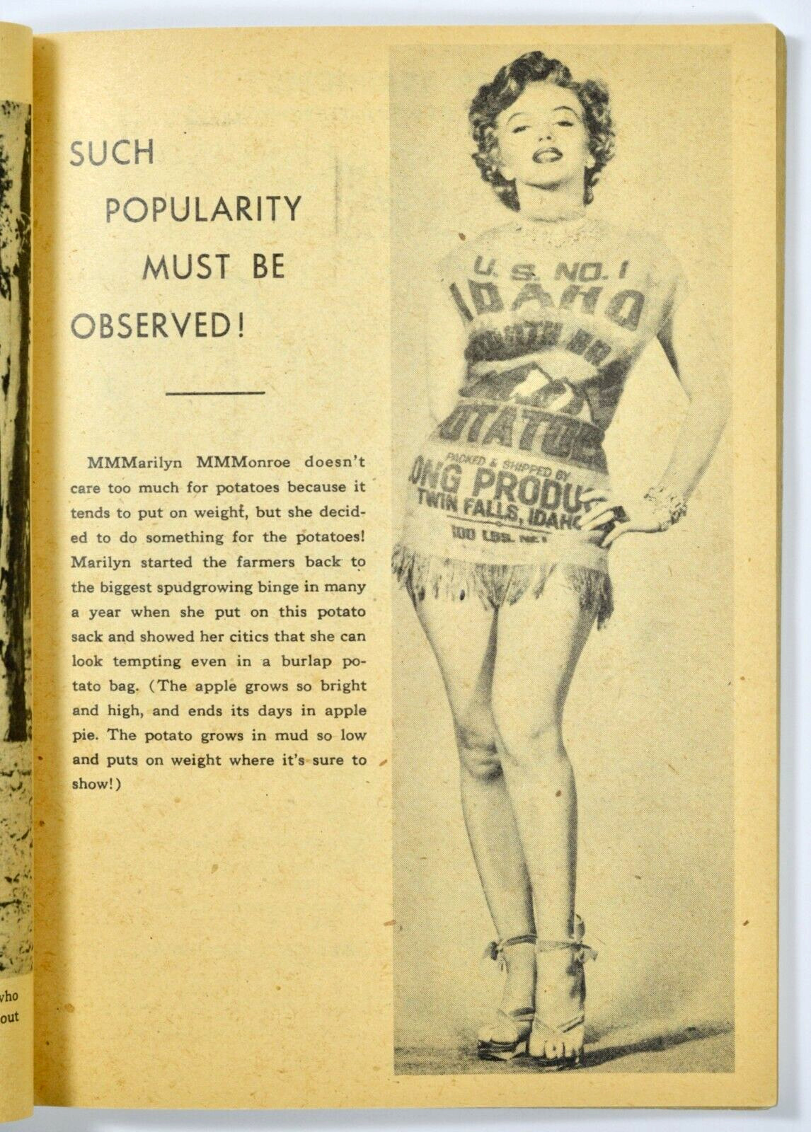 Stare Magazine 1951 Early Marilyn Monroe photo - Showgirls-swimsuits-cheesecake Stare Magazine 1951 Early Marilyn Monroe photo - Showgirls-swimsuits-cheesecake