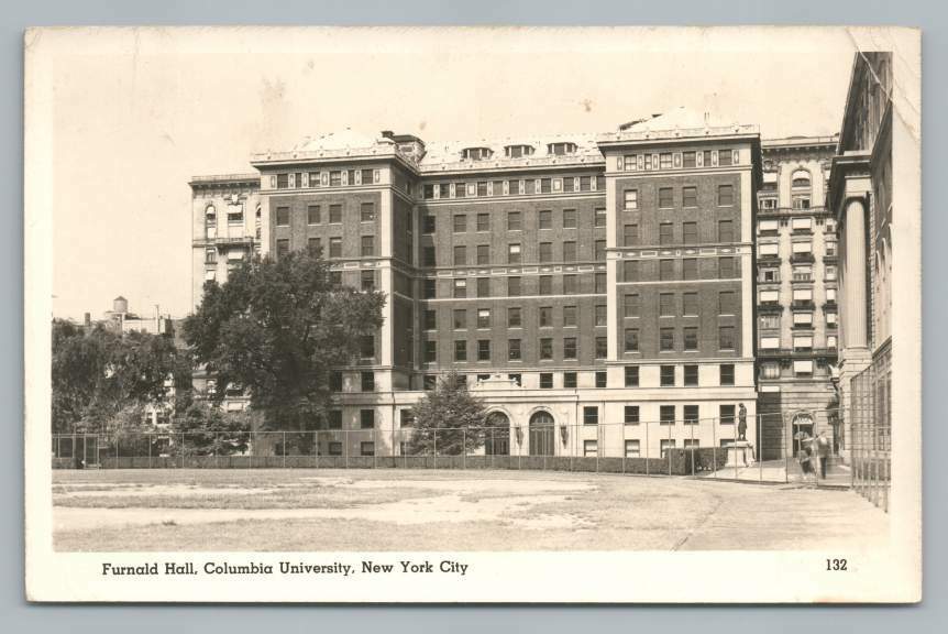 Furnald Hall COLUMBIA University Journalism School NYC Vintage RPPC Photo 1943