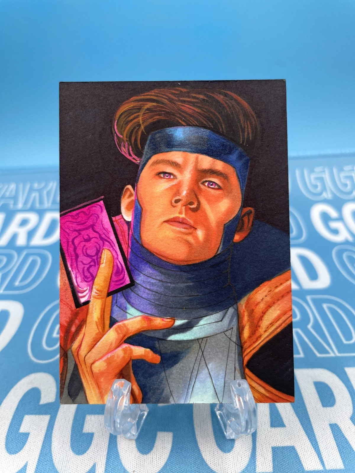 【Gold Card】GGC Studio Marvel Gambit Hand Drawn Custom Art Sketch Card 1/1 AUTO 【Gold Card】GGC Studio Marvel Gambit Hand Drawn Custom Art Sketch Card 1/1 AUTO
