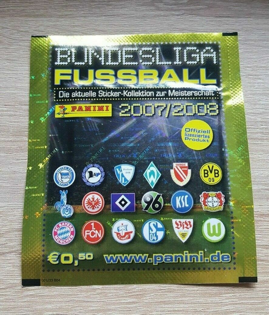 Panini 1 bag Bundesliga 2007 2008 bustina pocket packet pack over tops