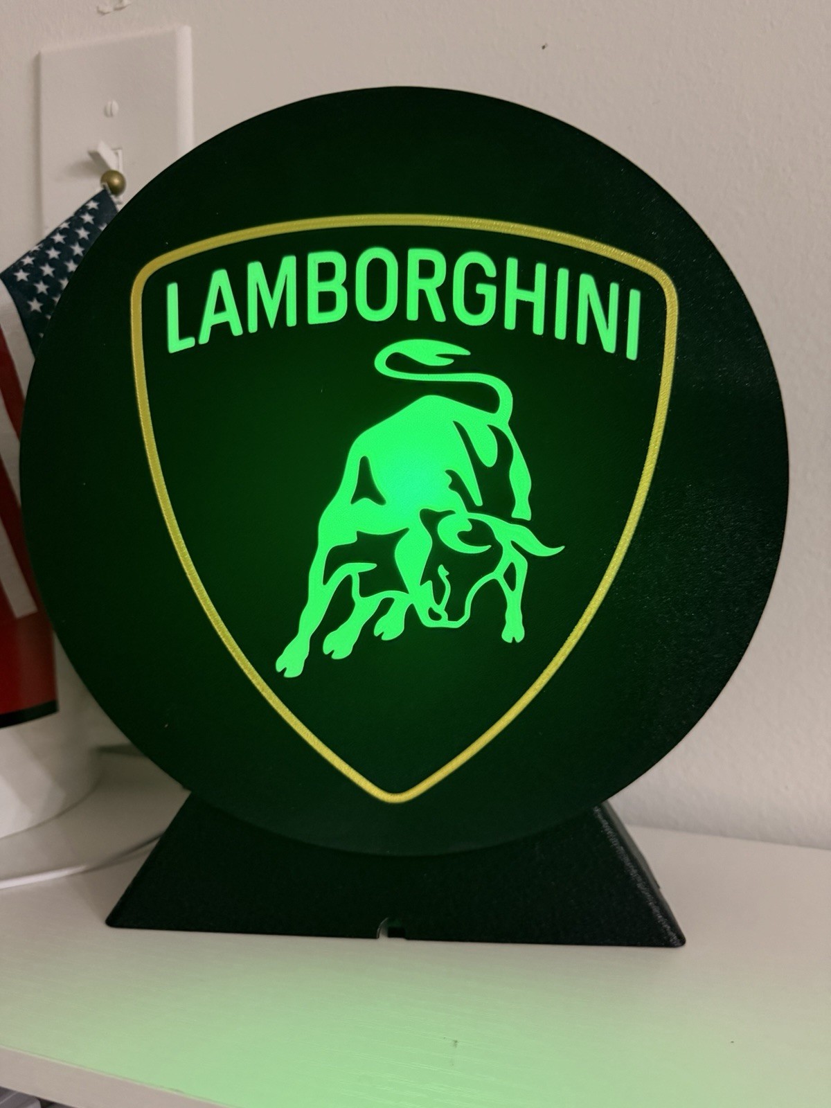 Lamborghini RGB LED Lamp with Remote Control - Official Logo (Desk / Decor) Lamborghini RGB LED Lamp with Remote Control - Official Logo (Desk / Decor)
