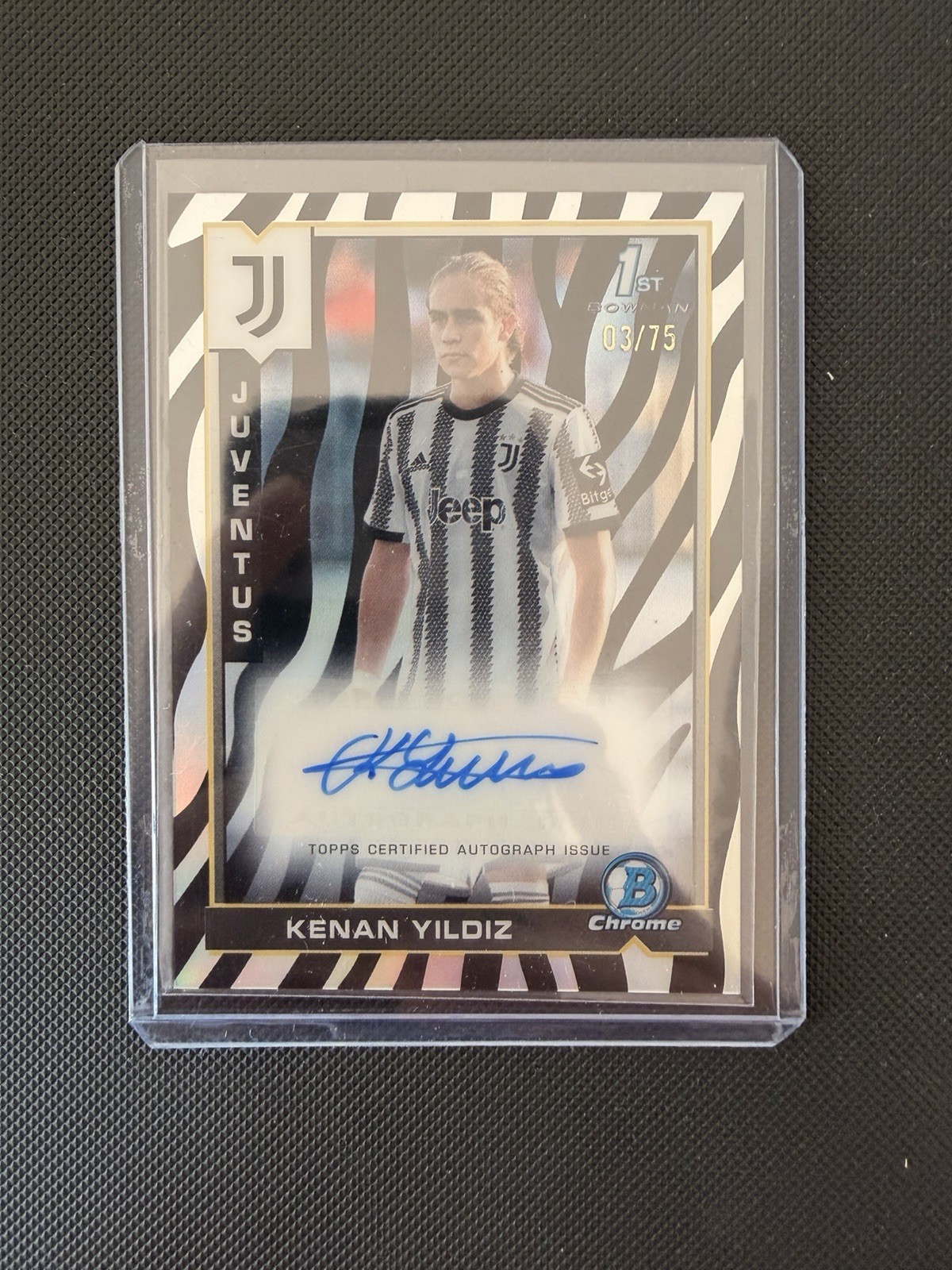 Topps Kenan Yildiz Juventus 1st Bowman Chrome Prospects Auto BC-KY 03/75 Topps Kenan Yildiz Juventus 1st Bowman Chrome Prospects Auto BC-KY 03/75