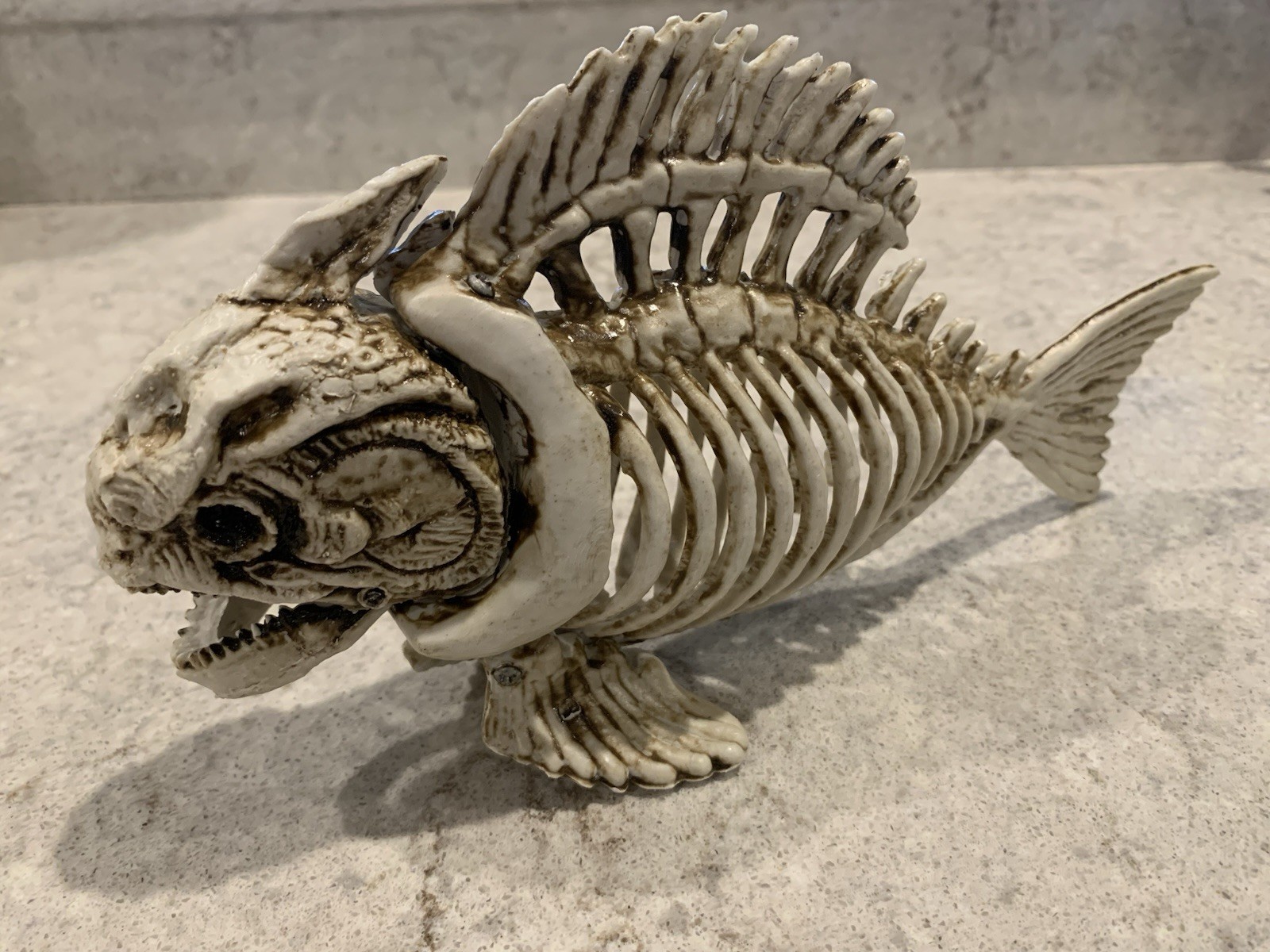 Killer Piranha Fish Skeleton Halloween Decor Decoration Bones Prop Posable Mouth Killer Piranha Fish Skeleton Halloween Decor Decoration Bones Prop Posable Mouth