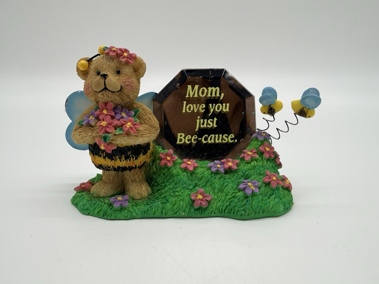 Mom Love You Just Bee-Cause Bear Bee Figurine Mother’s Day Flowers 5.5”