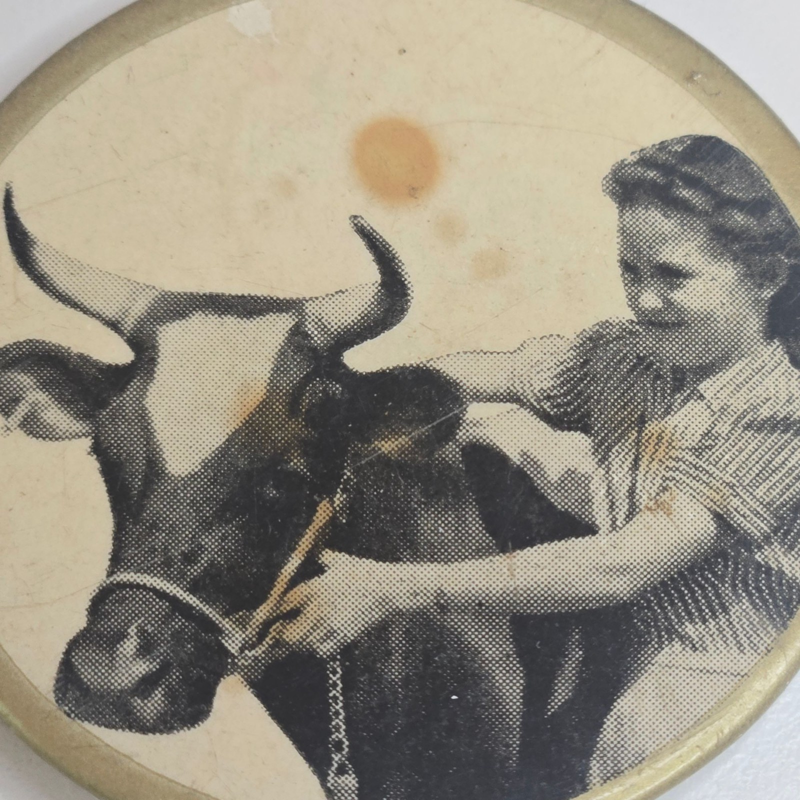 Vintage County Fair Button Girl With Cow Pinback Farm Dairy Farmers Agriculture Vintage County Fair Button Girl With Cow Pinback Farm Dairy Farmers Agriculture