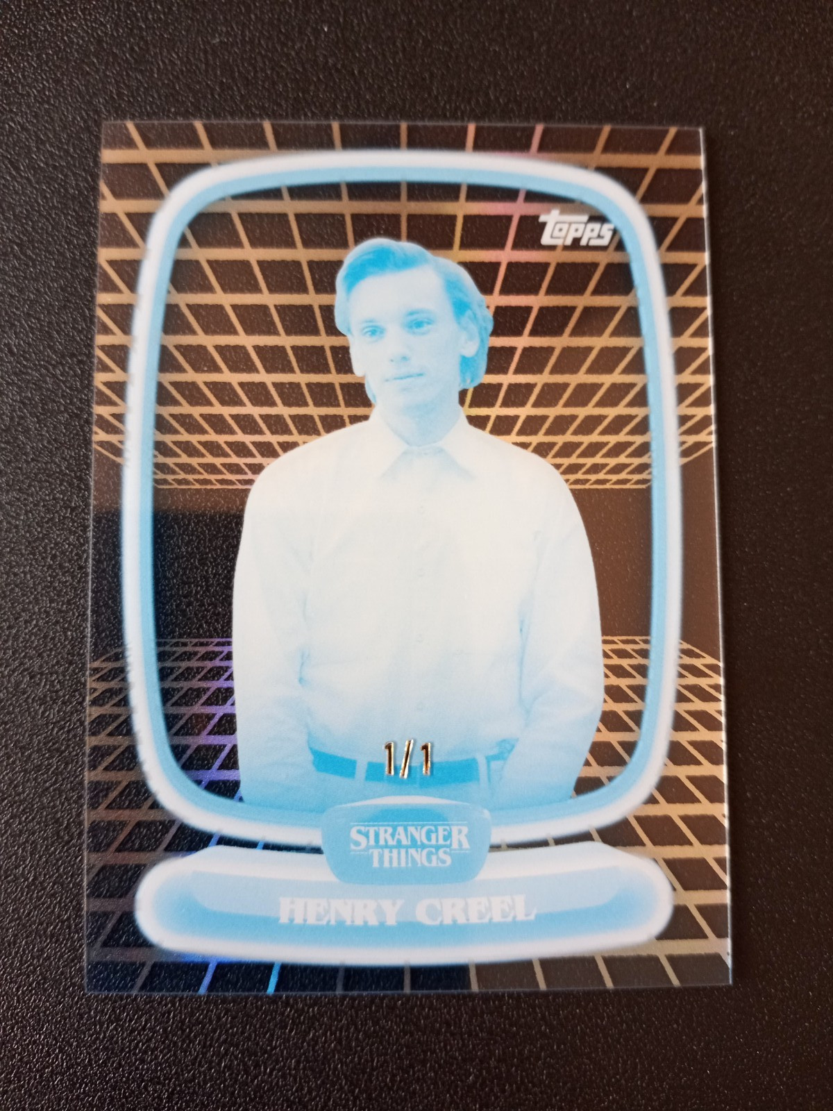 2025 Topps High Tek Netflix Stranger Things #15 Henry Creel Blue Cyan SSP 1/1 2025 Topps High Tek Netflix Stranger Things #15 Henry Creel Blue Cyan SSP 1/1