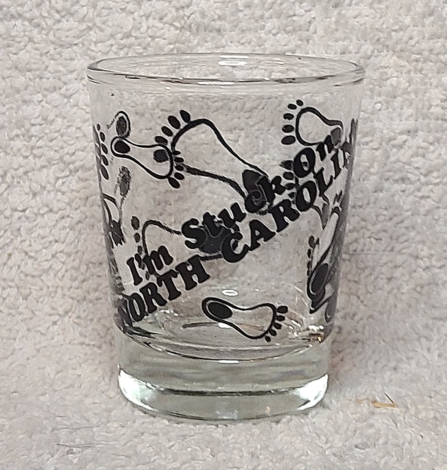 Shot Glass New I\'m Stuck on North Carolina Footprints Barefoot NC Charlotte 45 Shot Glass New I\'m Stuck on North Carolina Footprints Barefoot NC Charlotte 45