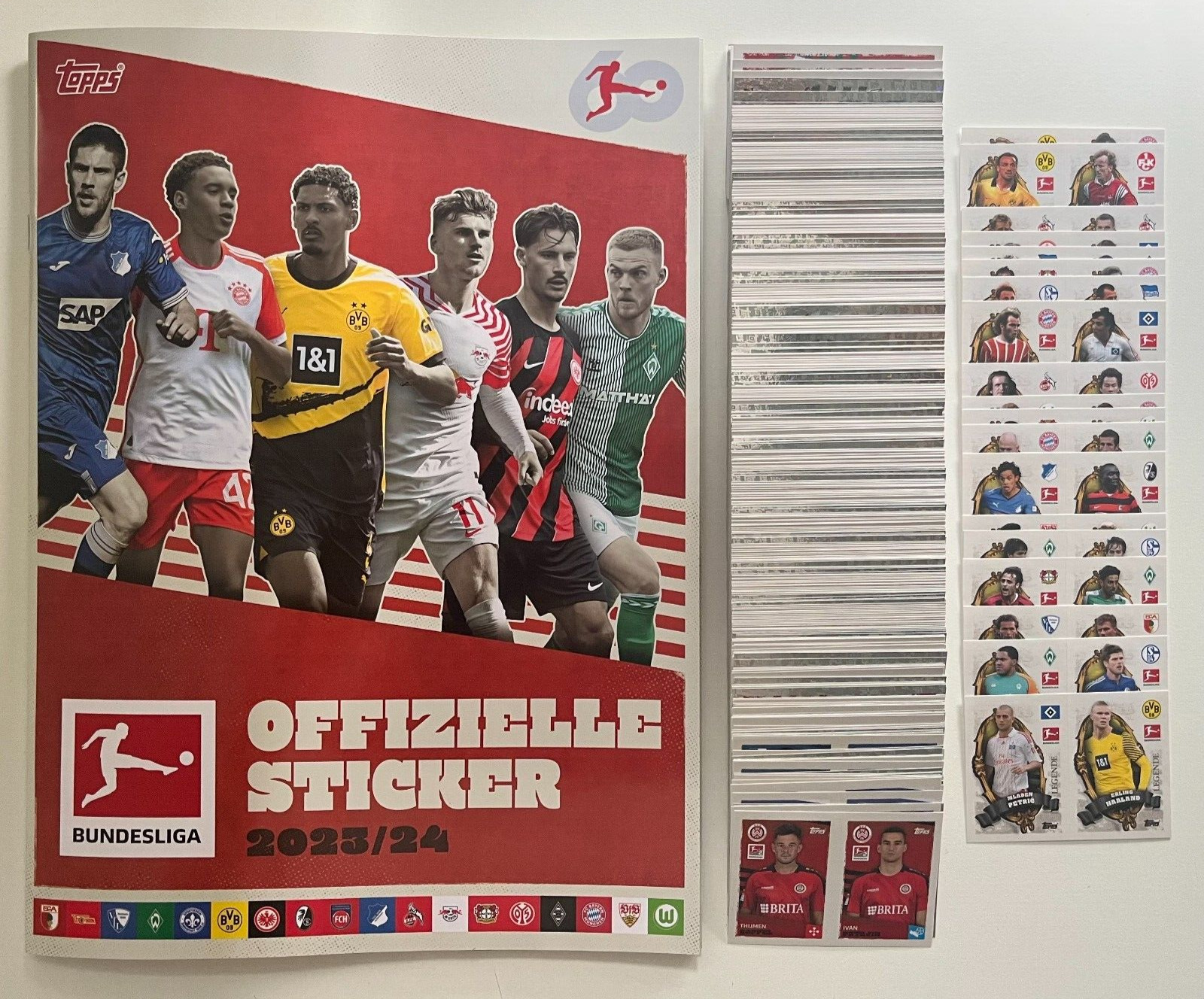 Topps Bundesliga stickers 2023/2024 complete set: all 523 stickers + album 23/24
