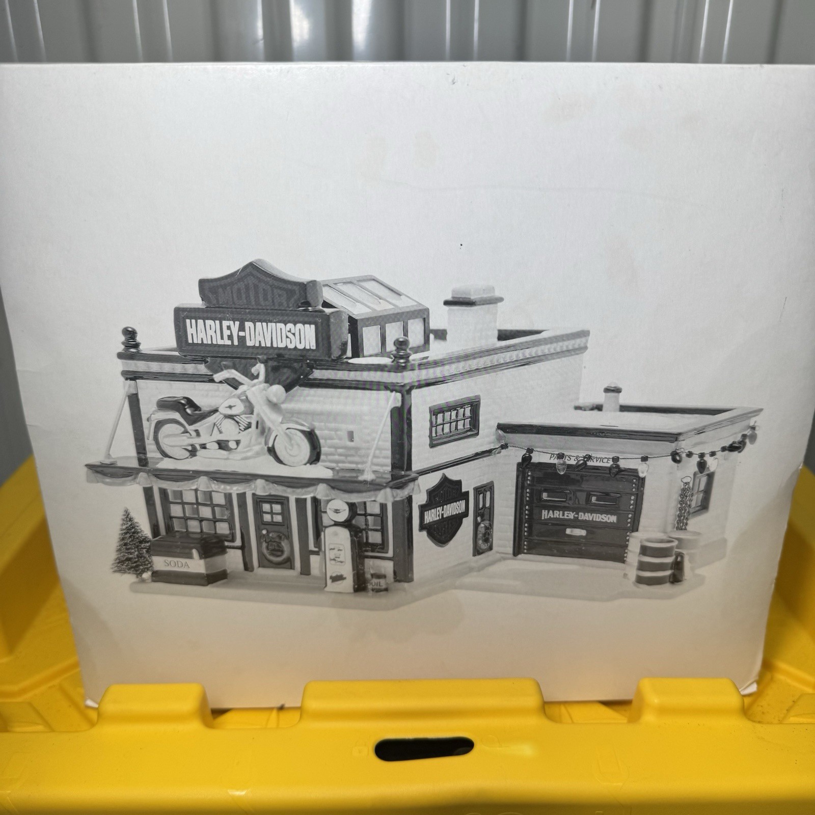 Retired Snow Village/Harley-Davidson Motorcycle Shop (Department 56 #54886) Retired Snow Village/Harley-Davidson Motorcycle Shop (Department 56 #54886)