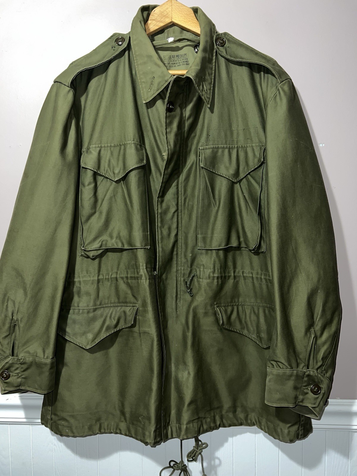 VINTAGE M-1951 OG 107 SATEEN FIELD JACKET US ARMY DATED 1954 medium VINTAGE M-1951 OG 107 SATEEN FIELD JACKET US ARMY DATED 1954 medium