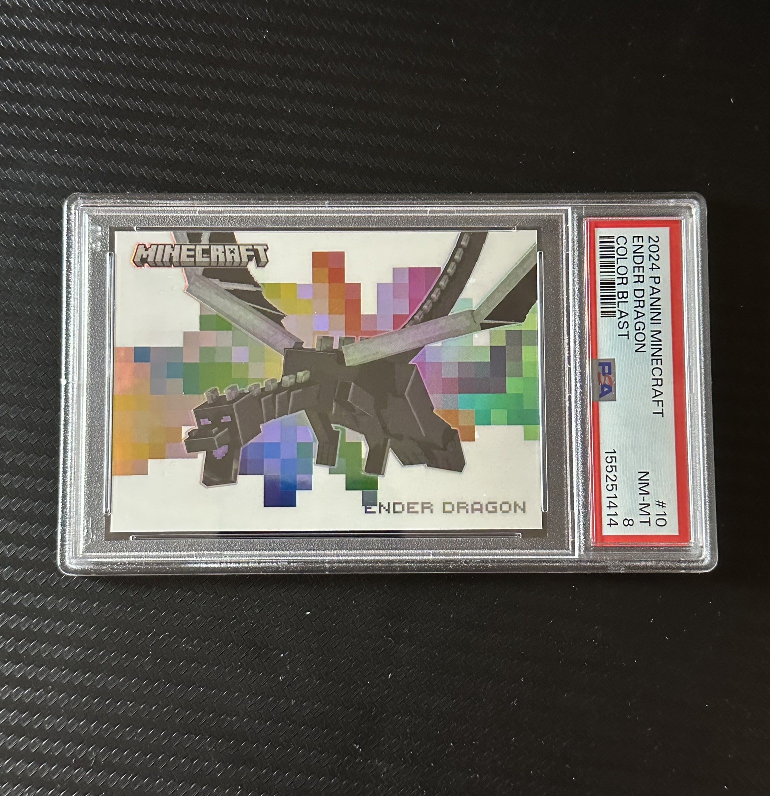 2024 PANINI MINECRAFT COLOR BLAST #10 ENDER DRAGON PSA 8 2024 PANINI MINECRAFT COLOR BLAST #10 ENDER DRAGON PSA 8