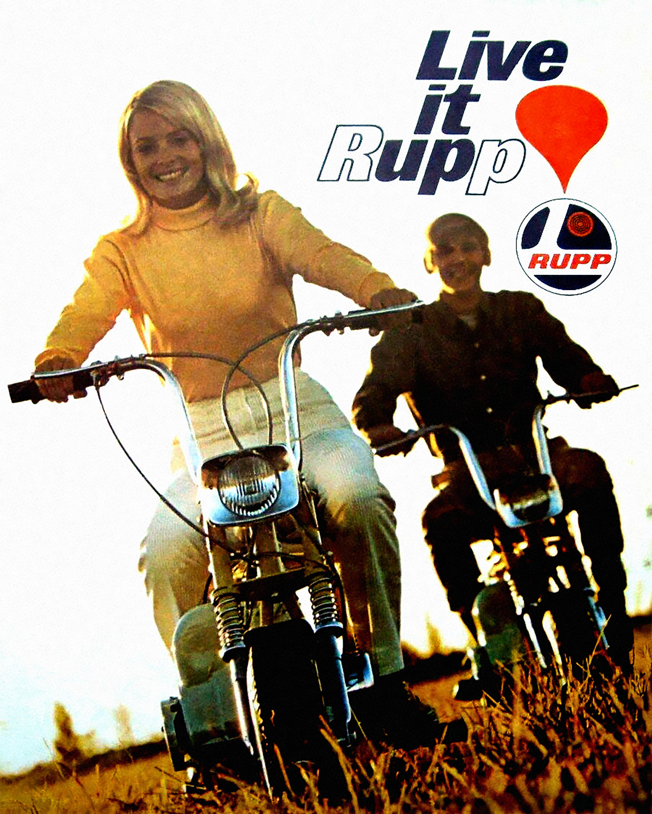 Vintage Rupp Mini Bike Poster Print 8x10 Live It Rupp Retro Ad Art