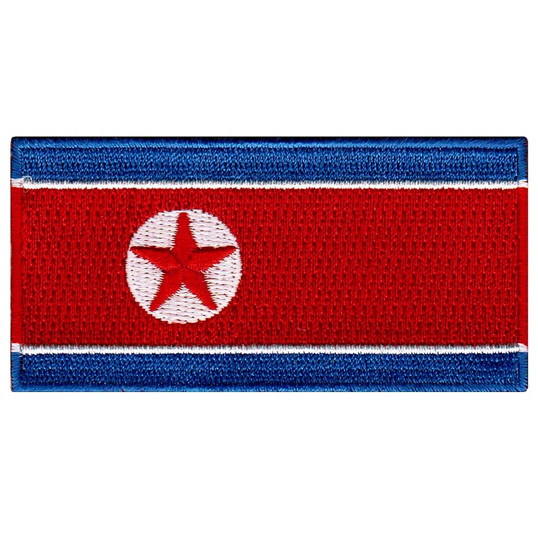 NORTH KOREA FLAG PATCH KOREAN DPRK KING JONG UN PYONGYANG embroidered iron-on 