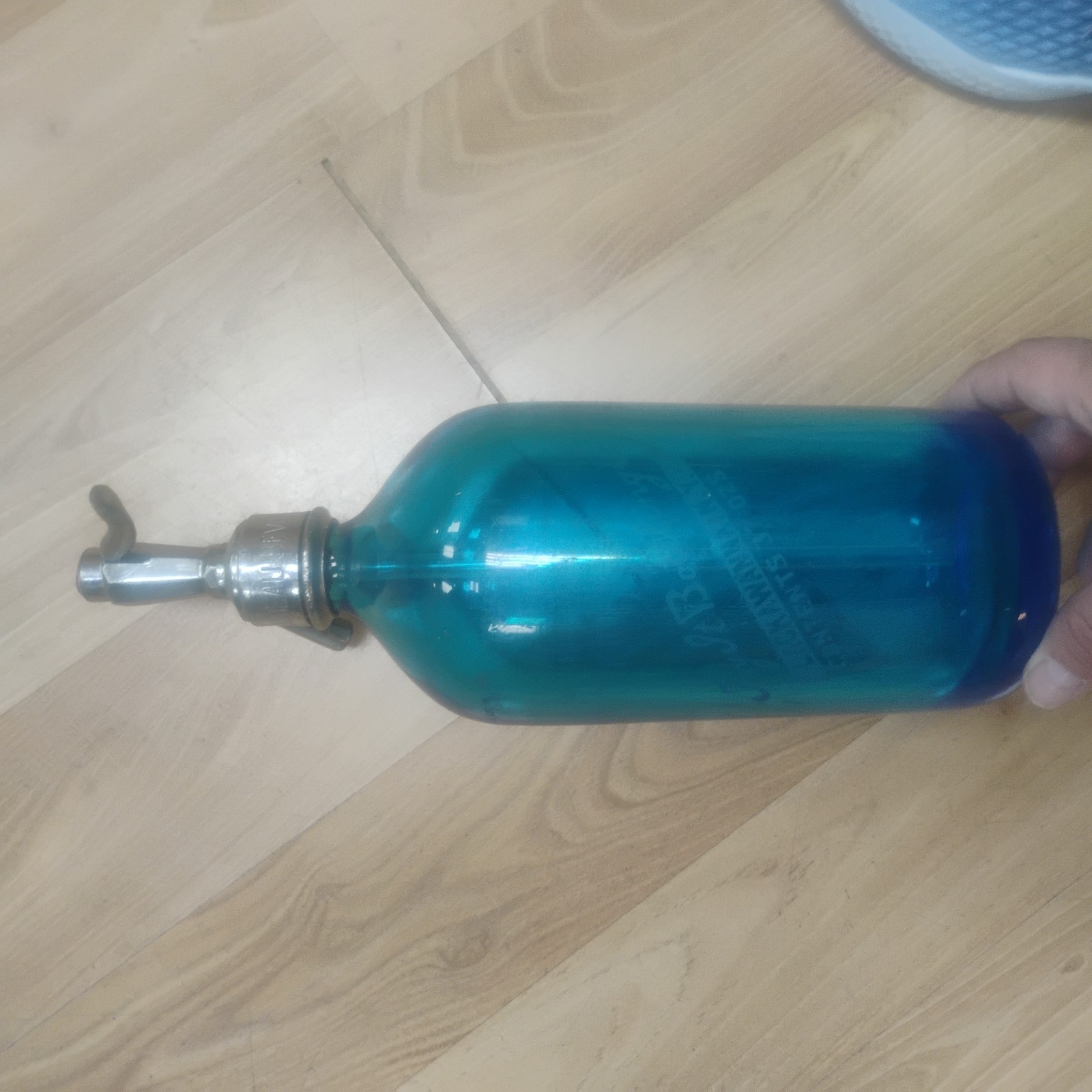 Vintage J. Vogel & Sons Blue Glass Seltzer Bottle Made in Czechoslovakia Vintage J. Vogel & Sons Blue Glass Seltzer Bottle Made in Czechoslovakia