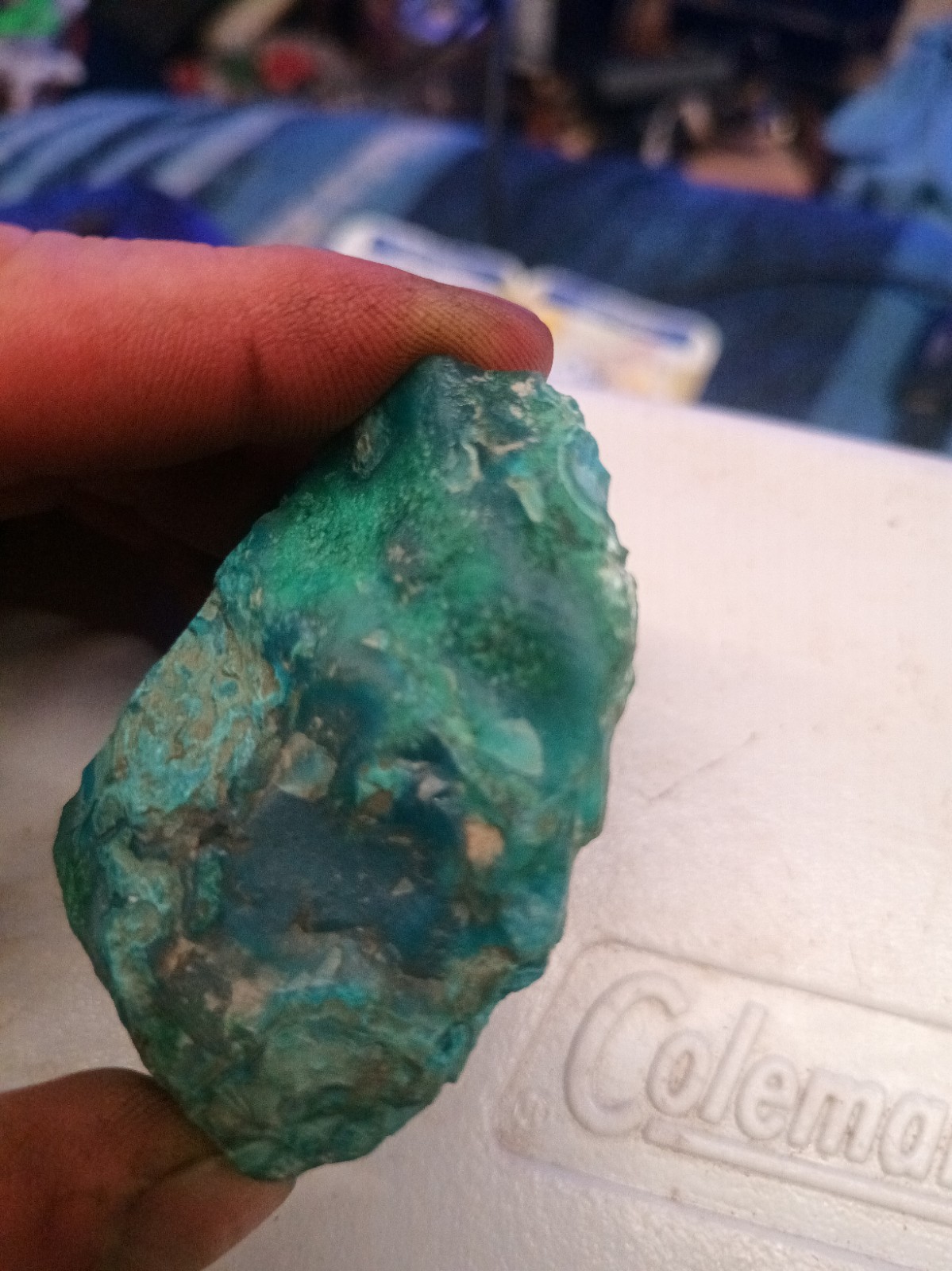 Gem Silica Chrysocolla Old Stock Rough Specimen 498ct Gem Silica Chrysocolla Old Stock Rough Specimen 498ct
