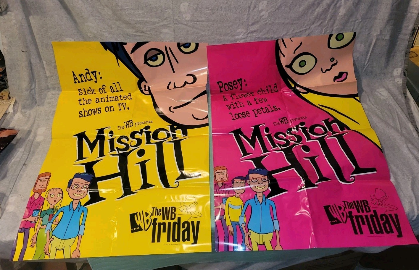1999 WB TV Advert Promo Poster Full Size Animated Series MISSION HILL Rare 36x24 1999 WB TV Advert Promo Poster Full Size Animated Series MISSION HILL Rare 36x24