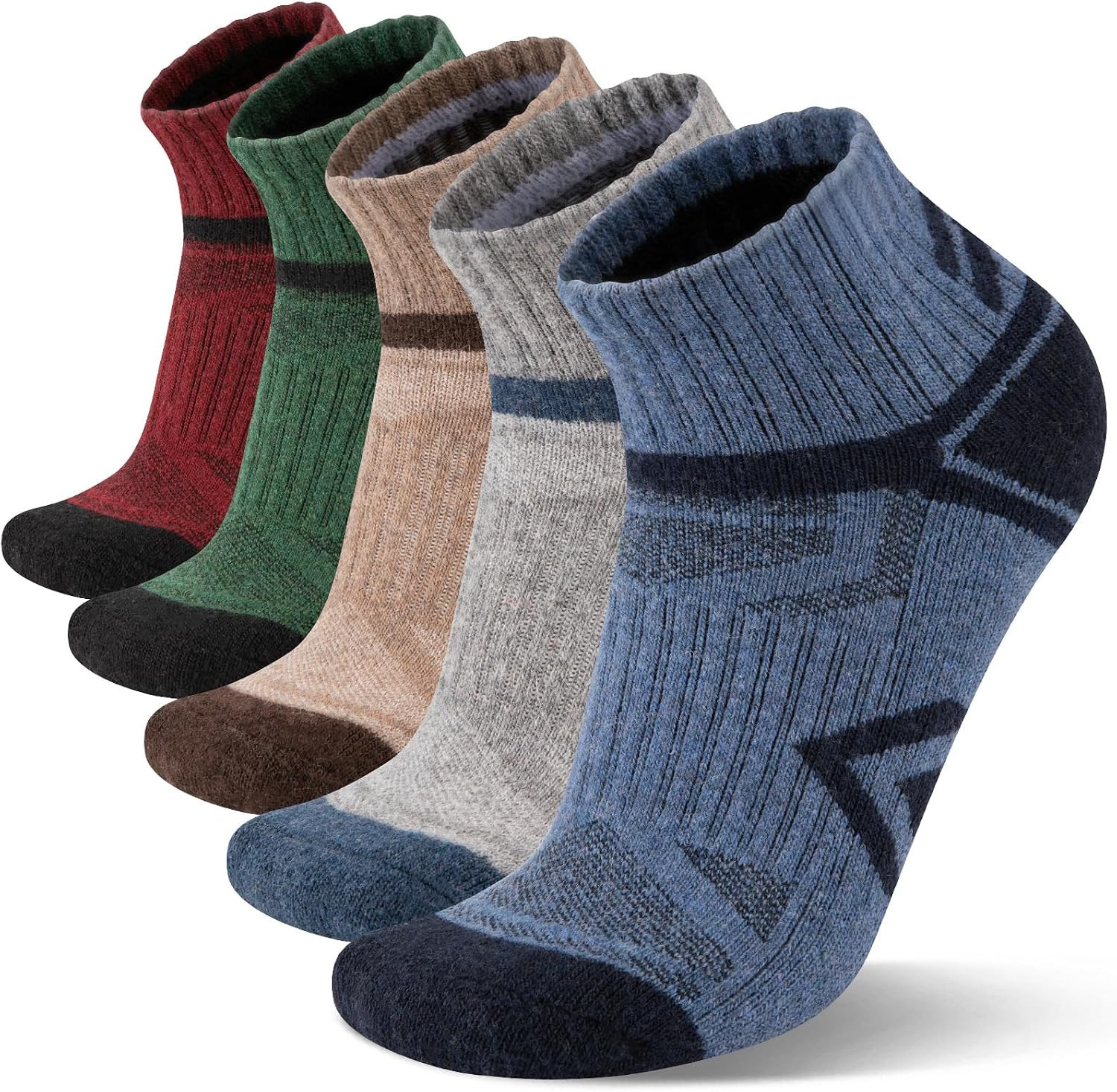 Merino Wool Ankle Running Hiking Socks for Men