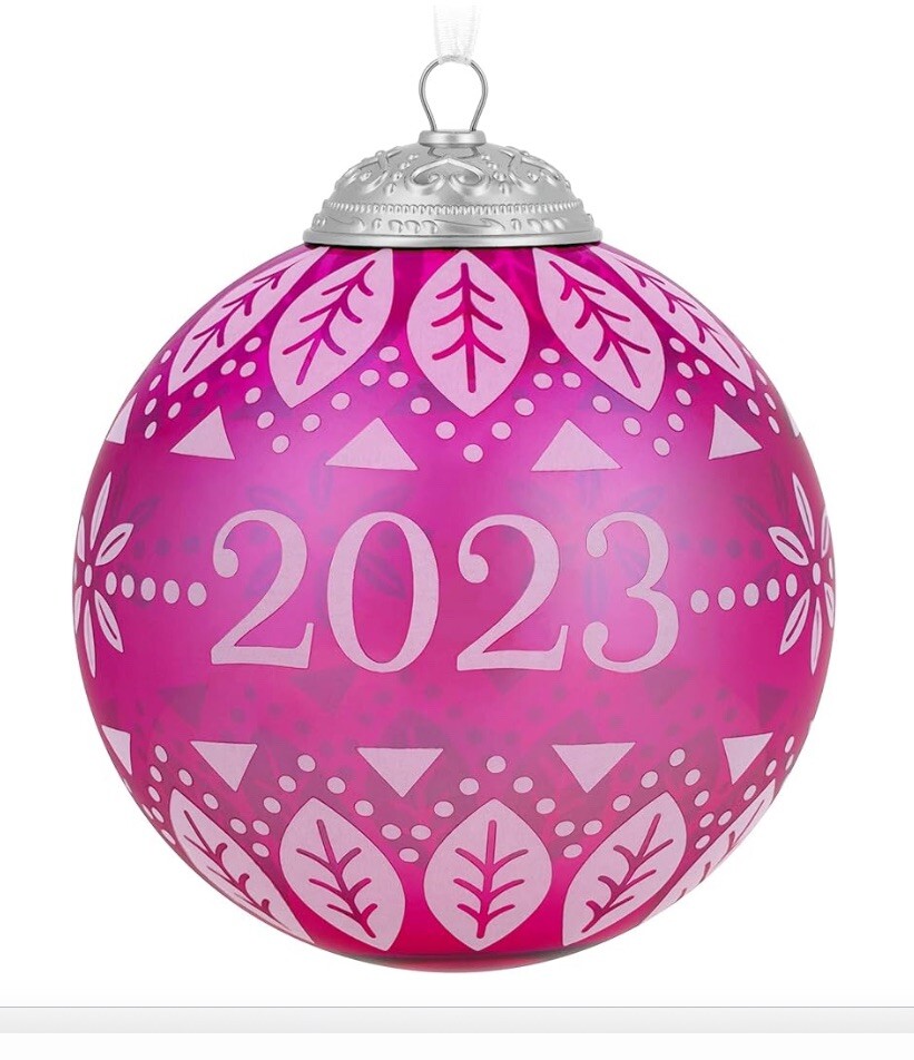 Hallmark Keepsake Christmas Commemorative 2023 Glass Ball Ornament 11th In Serie Hallmark Keepsake Christmas Commemorative 2023 Glass Ball Ornament 11th In Serie