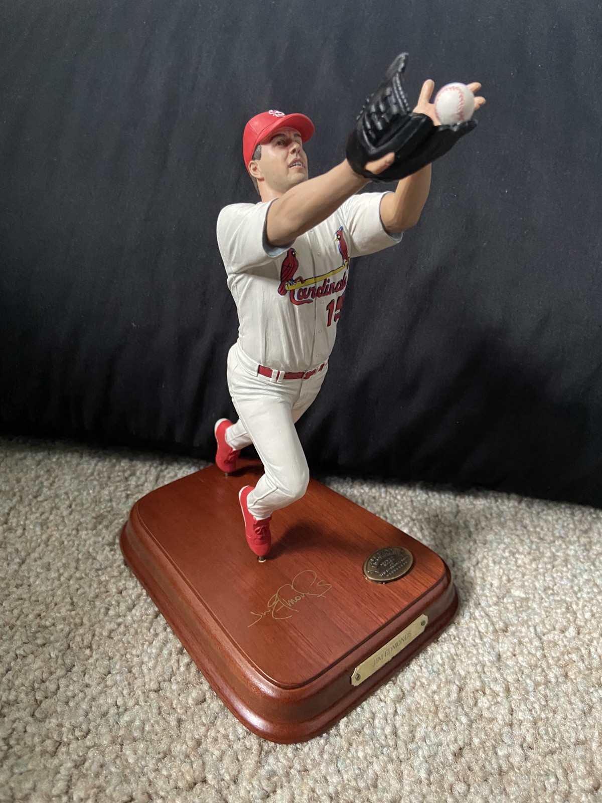 Rare Danbury Mint Jim Edmonds St. Louis Cardinals MLB Figurine Original Box COA Rare Danbury Mint Jim Edmonds St. Louis Cardinals MLB Figurine Original Box COA