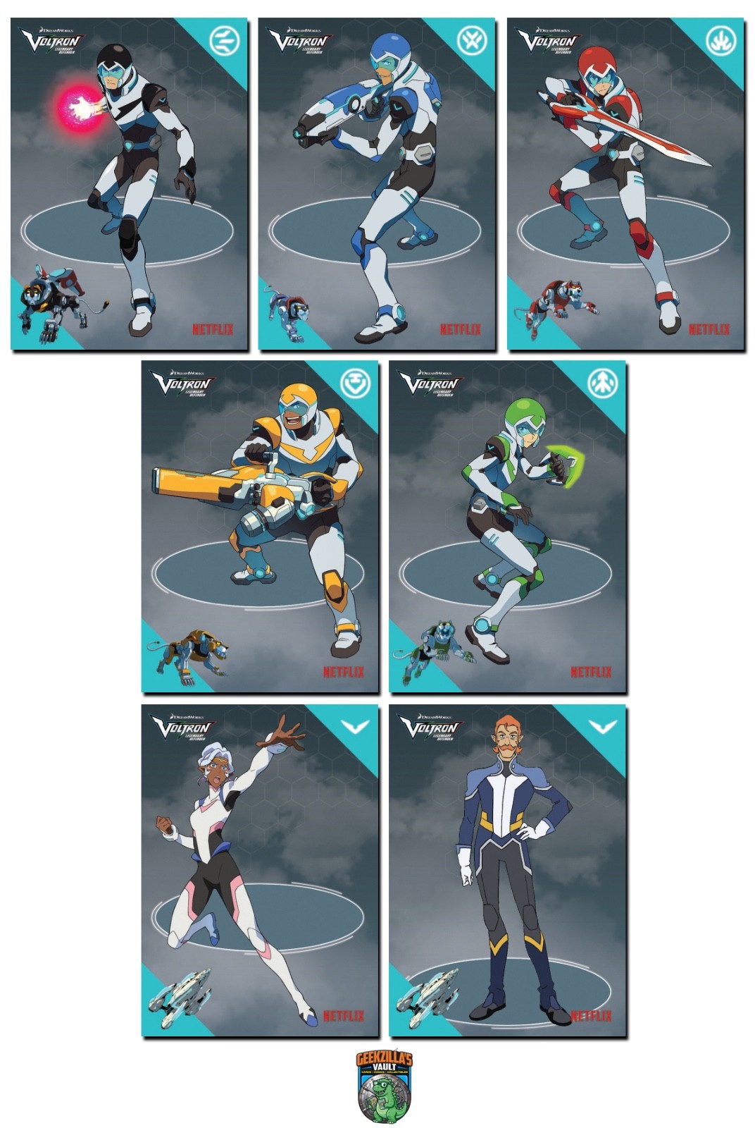 VOLTRON: LEGENDARY DEFENDER Season 1 - 7 Card Profiles Promo Card Set - Netflix VOLTRON: LEGENDARY DEFENDER Season 1 - 7 Card Profiles Promo Card Set - Netflix