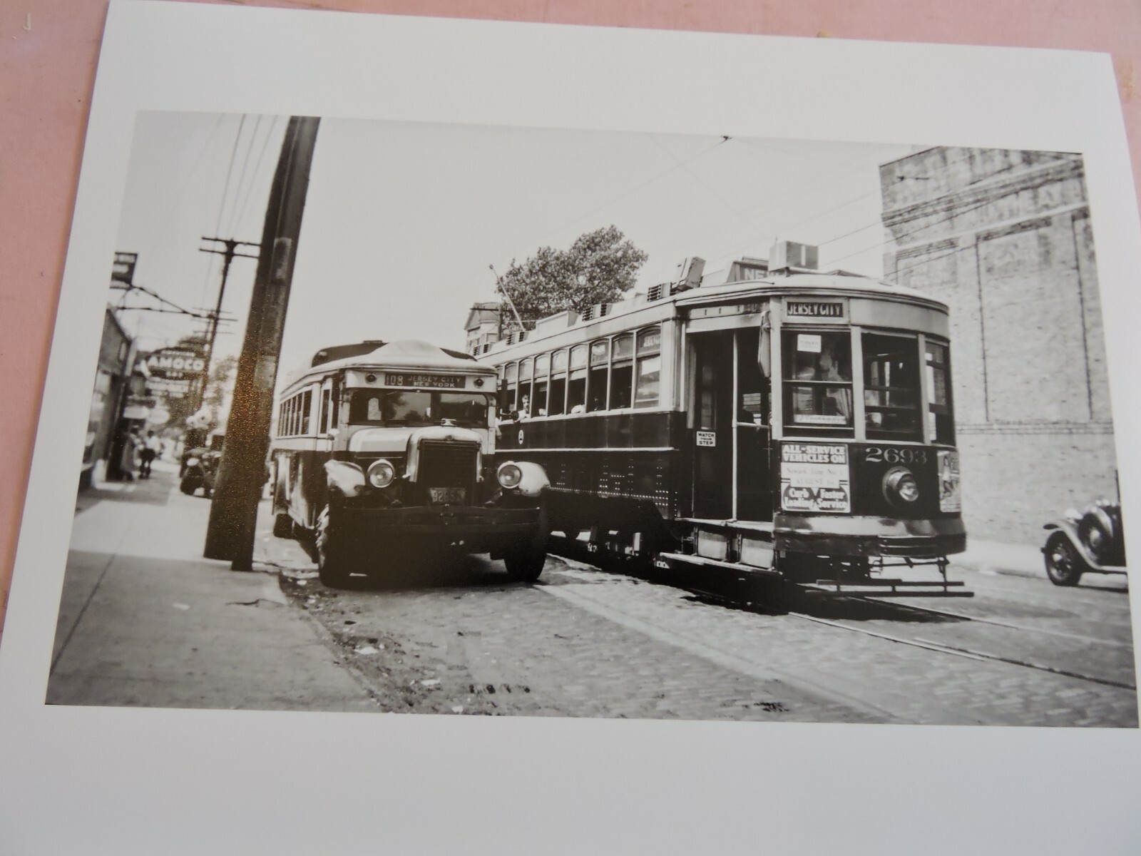 1935 New Jersey PSNJ Trolley & Bus NJ Great 8x10 Photo Reprint 1935 New Jersey PSNJ Trolley & Bus NJ Great 8x10 Photo Reprint