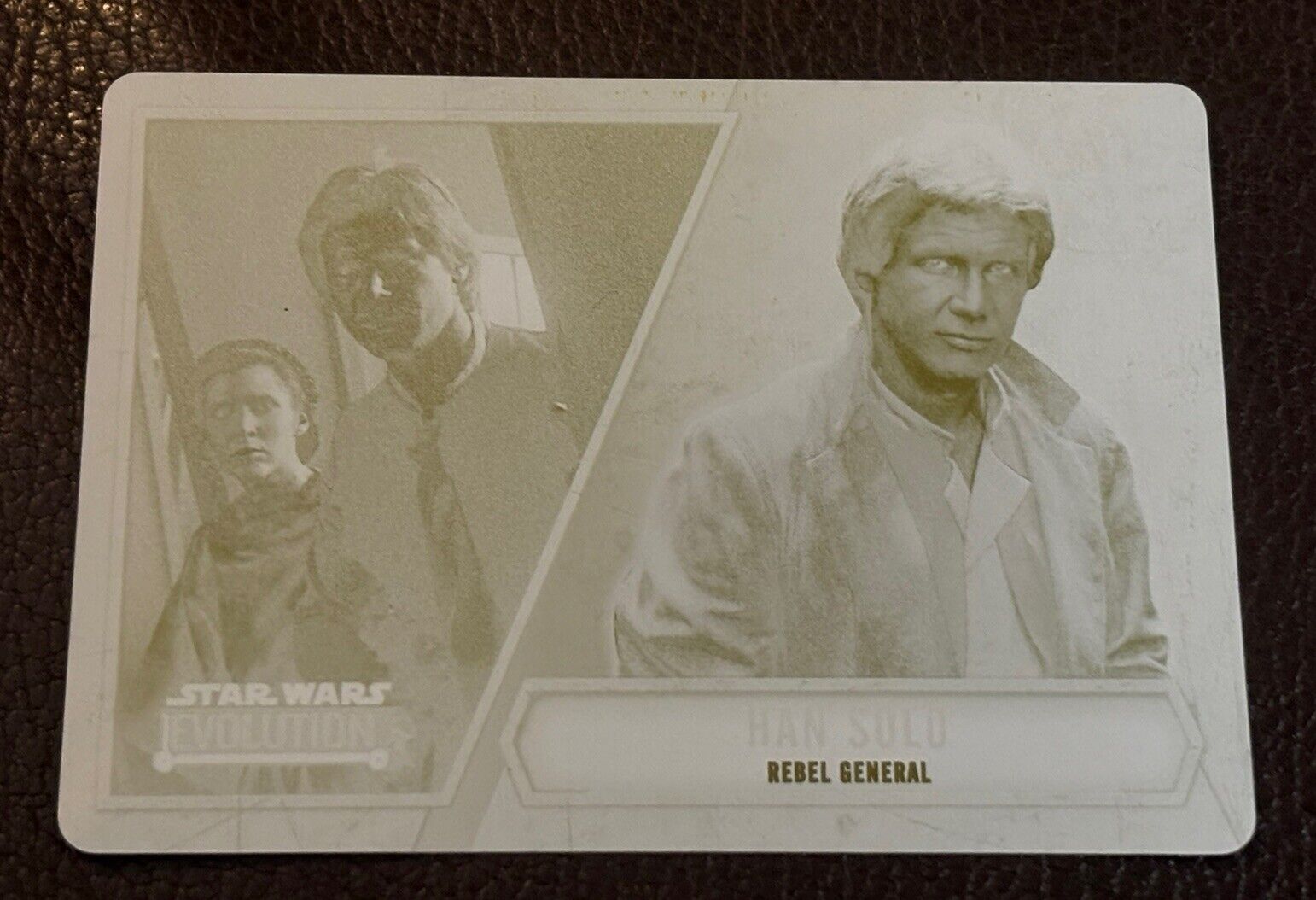 2016 Topps Star Wars Evolution Han Solo Printing Plate 1/1 Princess Leia Card 44