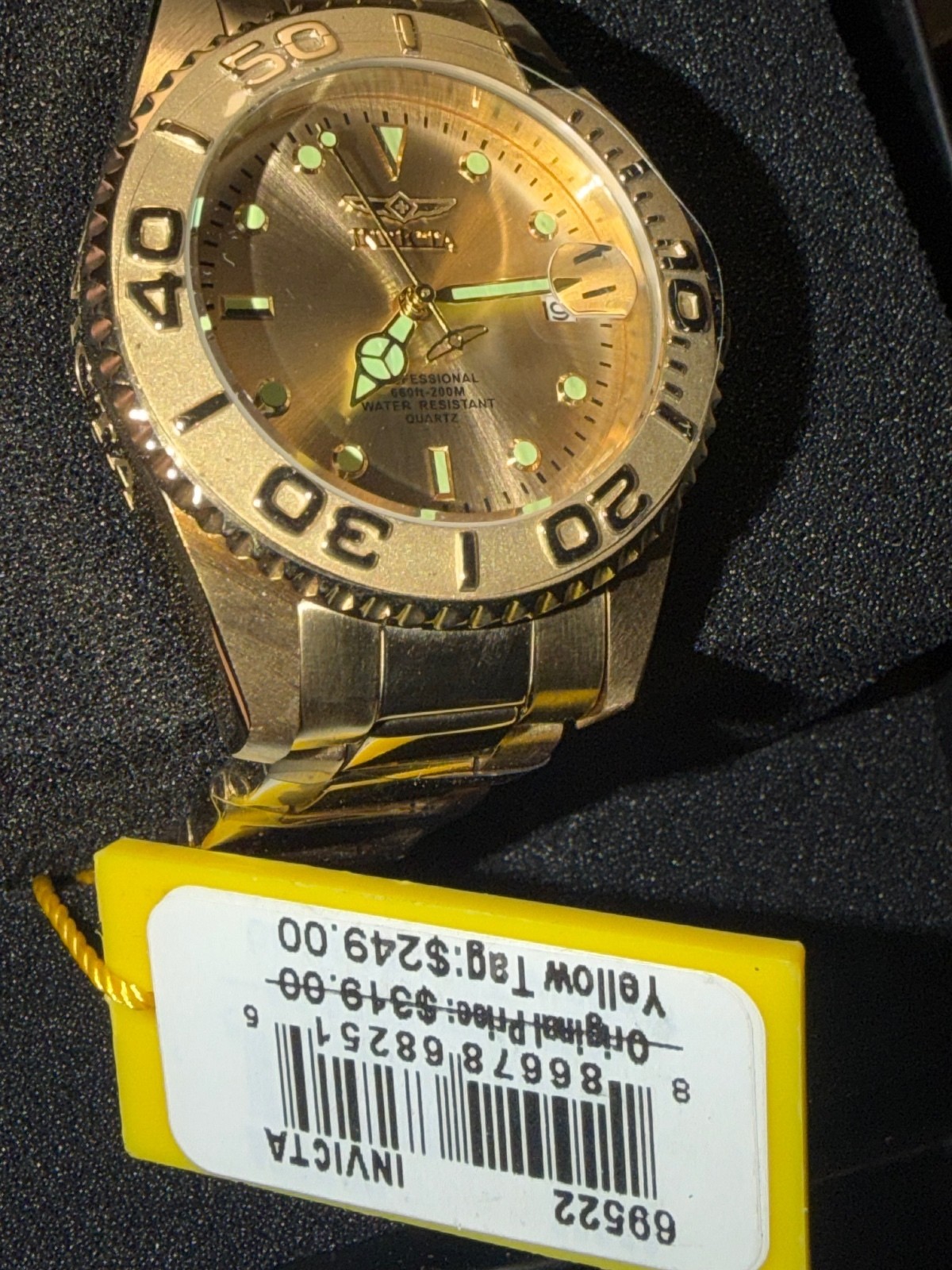 $299 INVICTA PRO DIVER AUTOMATIC GLOW IN THE DARK INDICES $299 INVICTA PRO DIVER AUTOMATIC GLOW IN THE DARK INDICES