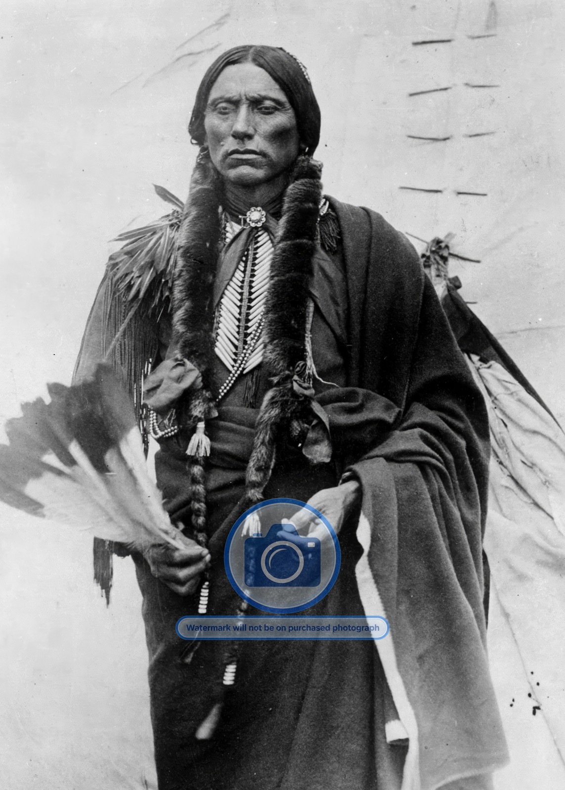 CHIEF QUANAH PARKER NATIVE AMERICAN LEADER WARRIOR B&W 5X7 PHOTO CHIEF QUANAH PARKER NATIVE AMERICAN LEADER WARRIOR B&W 5X7 PHOTO
