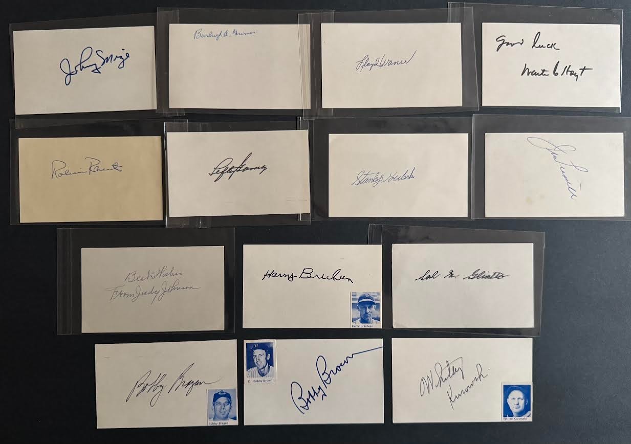 Vintage Baseball Autograph Card Lot of 14 (NO COA) Hall of Fame YANKEES Vintage Baseball Autograph Card Lot of 14 (NO COA) Hall of Fame YANKEES