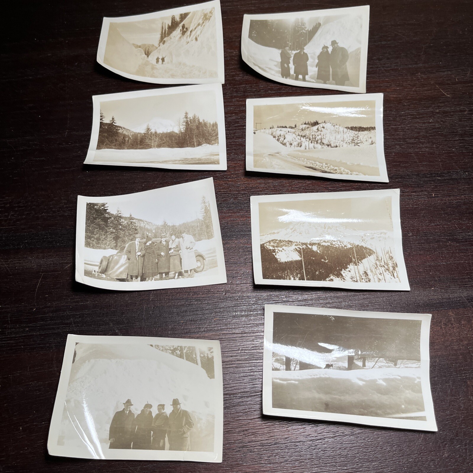 Lot 8 VINTAGE 1937 Amateur Vacation PHOTOGRAPHS Photo MT RAINIER WASHINGTON